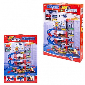 Парковка из серии АвтоСити 4-х уровневая, 67 деталей (ABtoys, PT-00903)